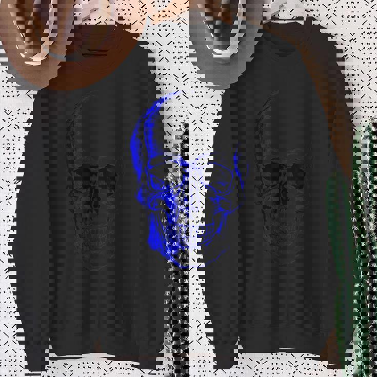 ブルー ドクロ スウェットシャツ 年配の女性への贈り物