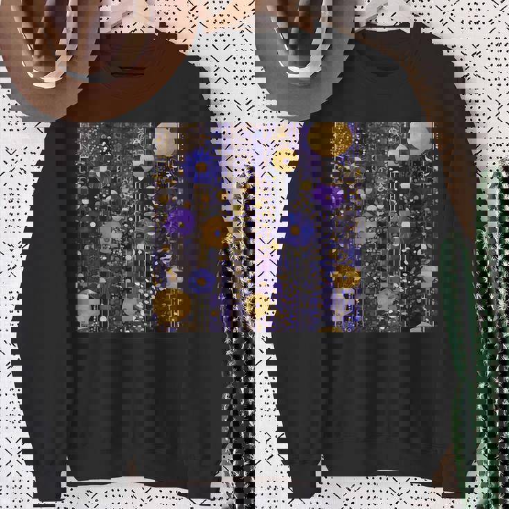 ブルーとゴールド フラワーガーデン アフタークリムト スウェットシャツ 年配の女性への贈り物