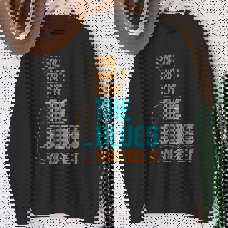 ブルース音楽 I 音楽バンド I ギター講師 ブルース スウェットシャツ 年配の女性への贈り物