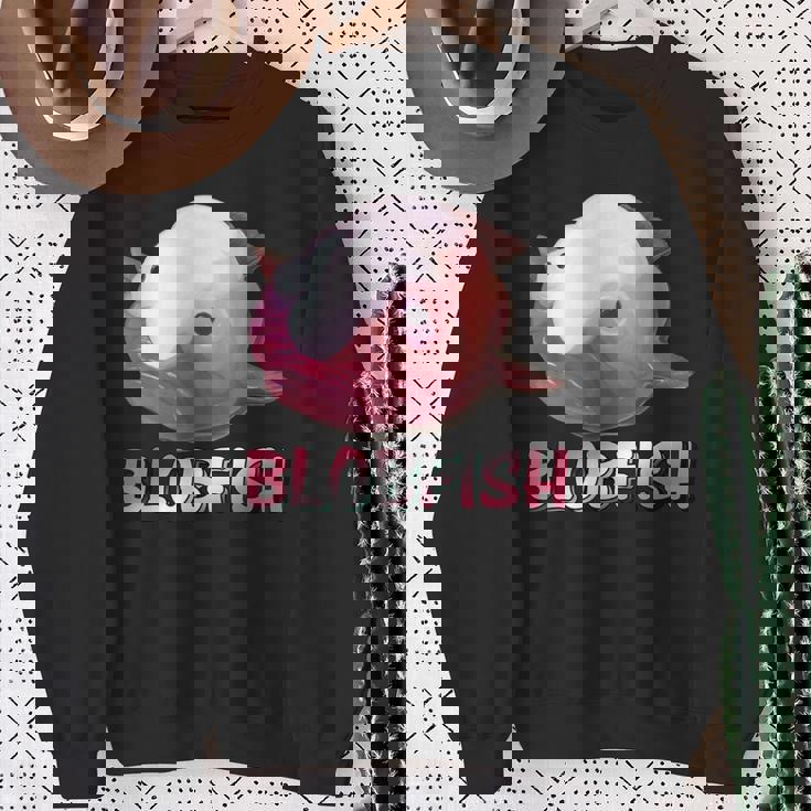 ブロブフィッシュ Blobfish 深海のおじさん 深海のアイドル ぷよぷよ おもしろい かわいい 魚 動物 きもかわ スウェットシャツ 年配の女性への贈り物