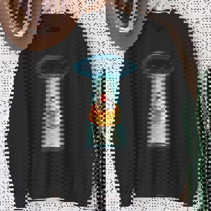 プリン Ufo 面白いtシャツ 食べ物 ダイエット 減量 メンズ おもしろ 面白い 服 オリジナル グッズ ネタ スウェットシャツ 年配の女性への贈り物