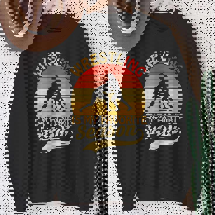 プロレス生活 高校レスリング部 レスリングコーチ スウェットシャツ 年配の女性への贈り物