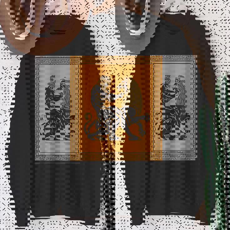 ヘラクレスライオン ギリシャ神話 古代神話 歴史アート スウェットシャツ 年配の女性への贈り物