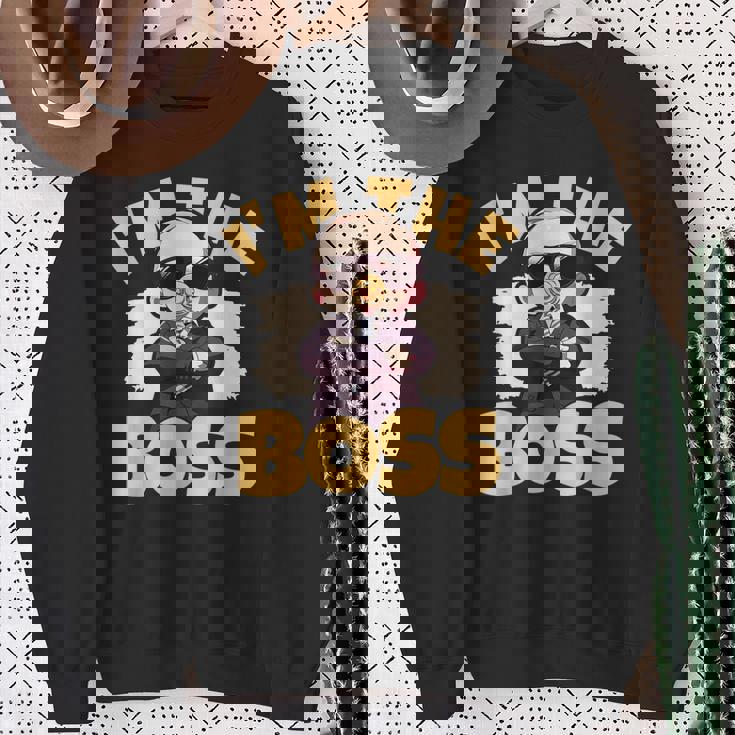 ベイビー・ボス「アイム・ザ・ボス」ライク・ア・ボス・キッズ スウェットシャツ 年配の女性への贈り物