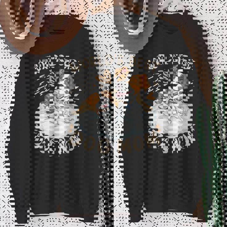 ベスト・ドッグ・ママ、子犬とジャック・ラッセル・テリア スウェットシャツ 年配の女性への贈り物