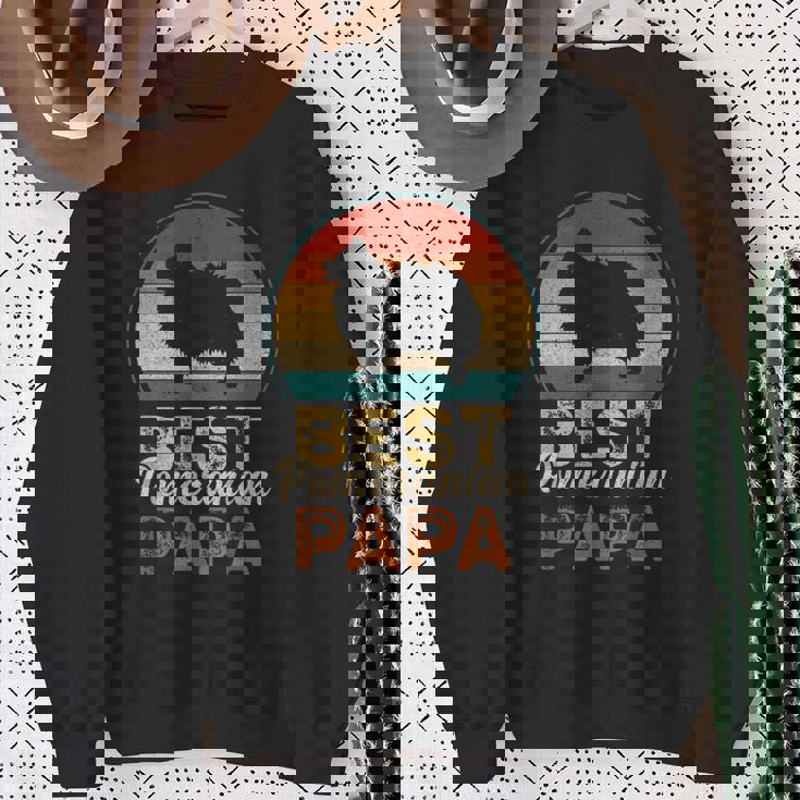 ベスト・ポメラニアン・パパ 父の日 ポム・ドッグ スウェットシャツ 年配の女性への贈り物