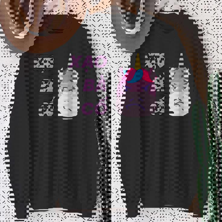 ベトナム ベトナム語 ベトナムの言葉 ザオバーコー 面白いジョーク 嘘つき ユニコーン スウェットシャツ 年配の女性への贈り物