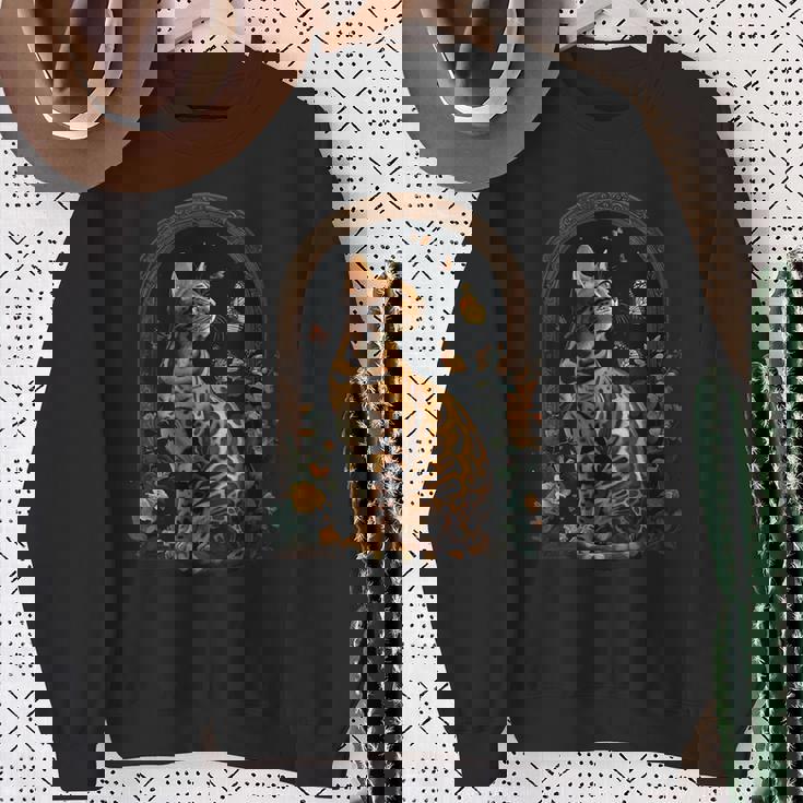 ベンガル猫の花 スウェットシャツ 年配の女性への贈り物