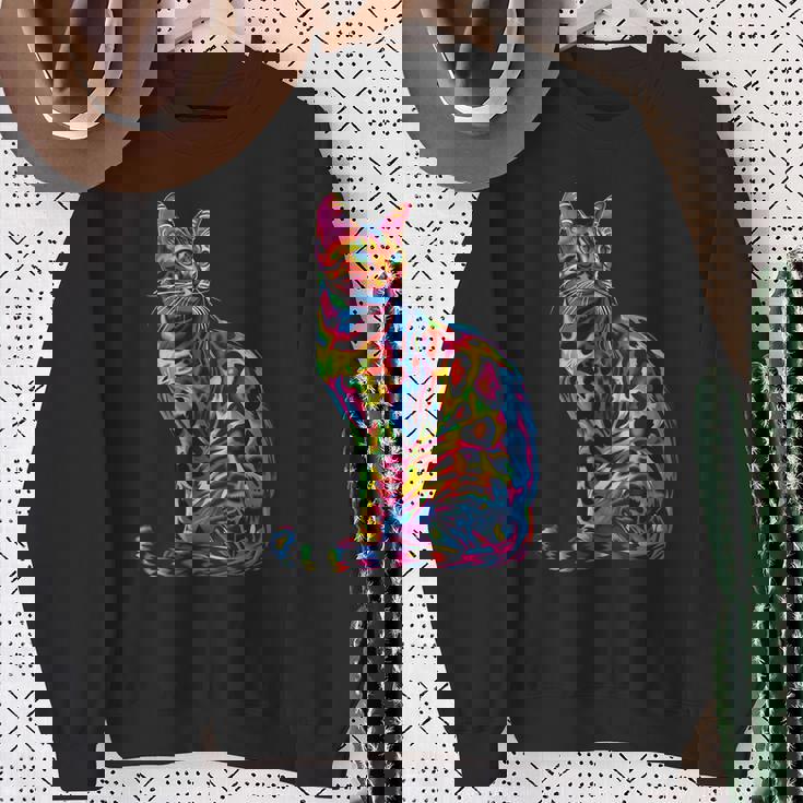 ベンガル猫ポップアート スウェットシャツ 年配の女性への贈り物