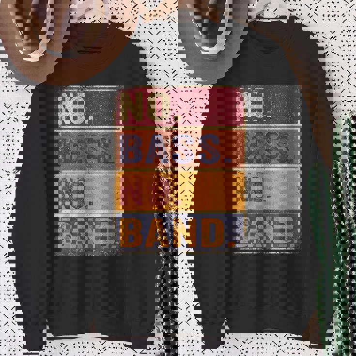 ベーシスト 楽器 エレキベース ノーバス ノーバンド スウェットシャツ 年配の女性への贈り物