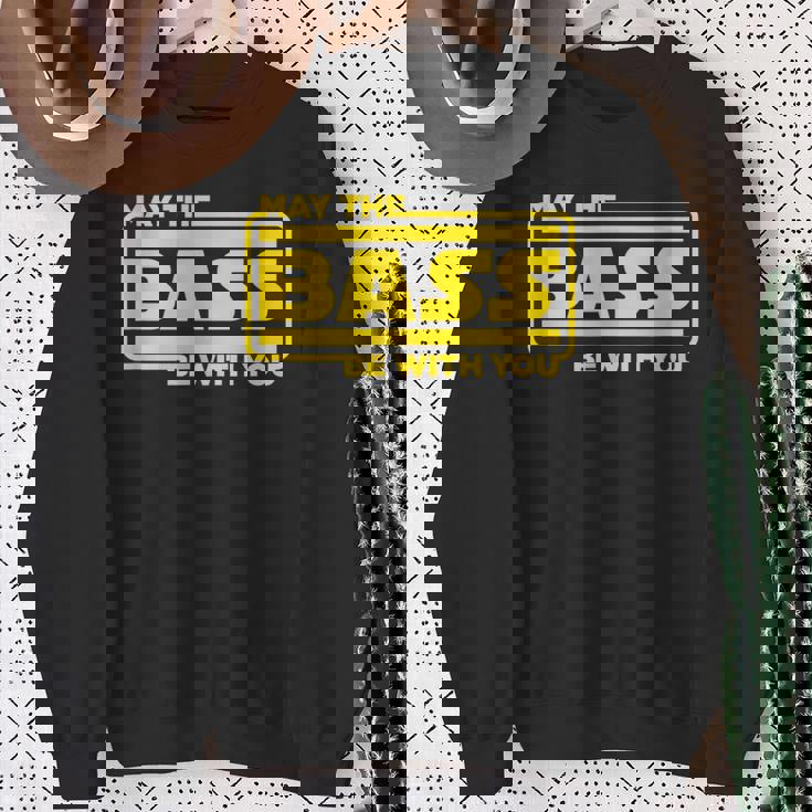 ベース ギター ドラム May The Bass Be With You ベーシスト ドラマー スウェットシャツ 年配の女性への贈り物