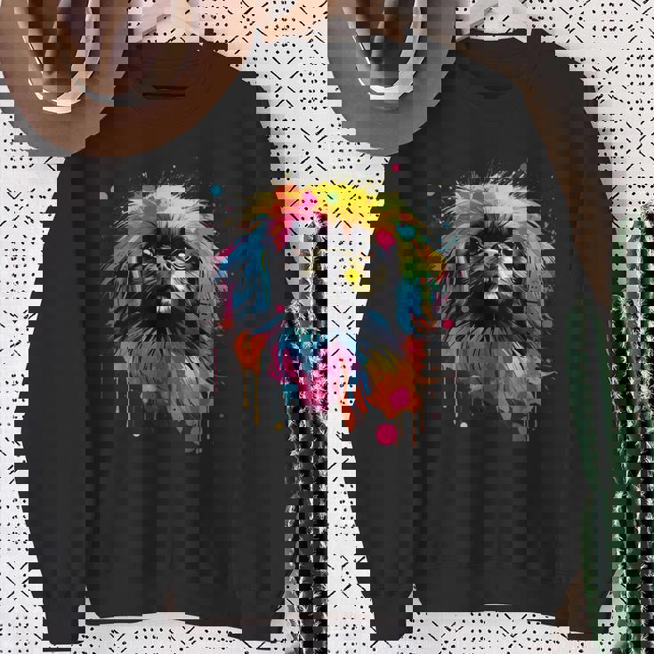 ペキニーズに描かれたペキニーズに描かれたかわいいペキニーズ犬 スウェットシャツ 年配の女性への贈り物