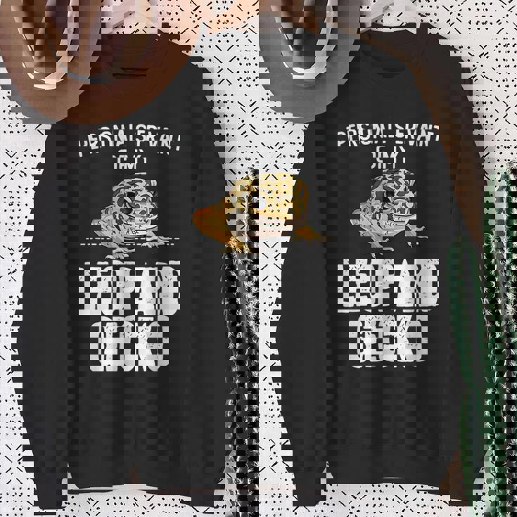 ペットヒョウモントカゲモドキギフト-私は私のヒョウモントカゲモドキが大好きです スウェットシャツ 年配の女性への贈り物