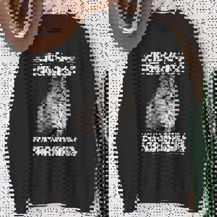 ペルシャ猫スウェットシャツ 年配の女性への贈り物