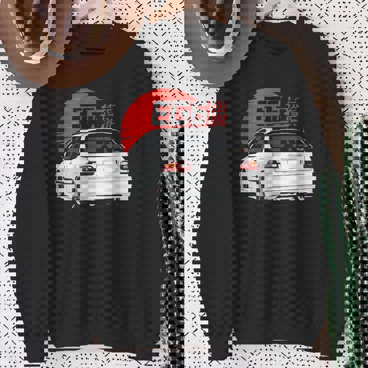 ホワイトハッチシビック Eg6-クラシック Jdm スウェットシャツ 年配の女性への贈り物