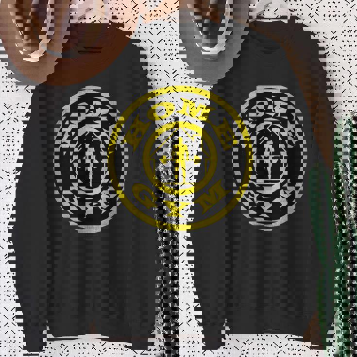 ホームジム アンティーク調ゴールドパロディー 長袖tシャツ スウェットシャツ 年配の女性への贈り物