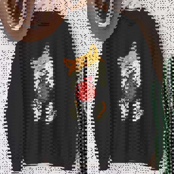 ボウリング 柴犬 犬 ポケット カワイイ ボウラー メンズ レディース キッズ スウェットシャツ 年配の女性への贈り物