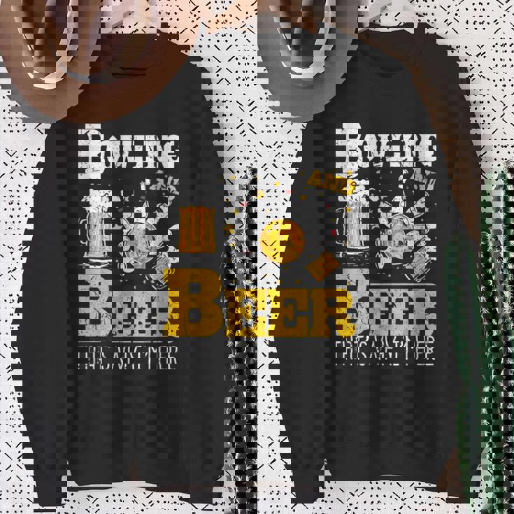 ボウリングビール だからここにいるボウラー スウェットシャツ 年配の女性への贈り物