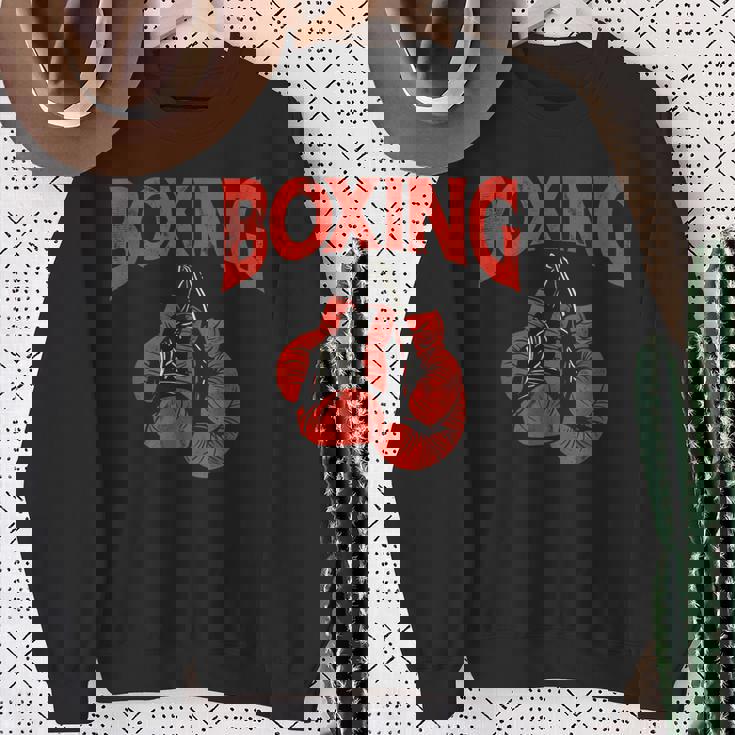 ボクシンググローブ ヴィンテージ ボクシング スウェットシャツ 年配の女性への贈り物