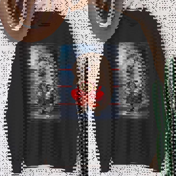 ボクシングチャンピオン ハリネズミファイター スウェットシャツ 年配の女性への贈り物