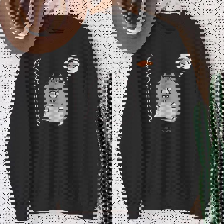 ボンレス犬とボンレス猫 はらぺこ ボンレス猫 スウェットシャツ 年配の女性への贈り物