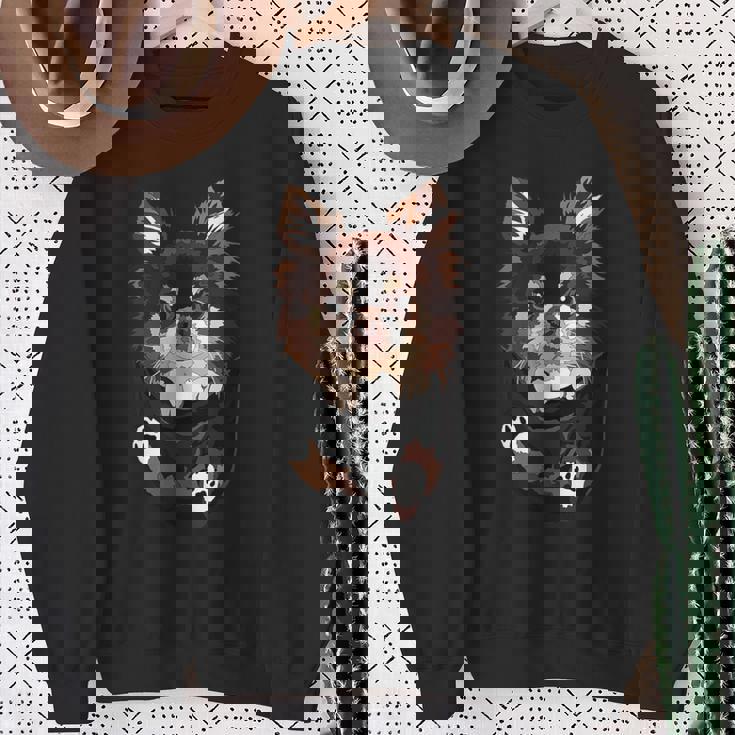 ポケットに入ったチワワ チワワ 子犬 長髪 犬好き スウェットシャツ 年配の女性への贈り物