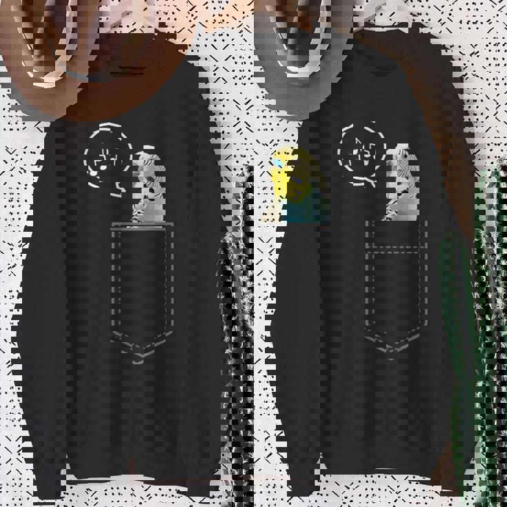 ポケットインコのセキセイインコ 面白くてかわいいセキセイインコ 鳥の飼い主 スウェットシャツ 年配の女性への贈り物