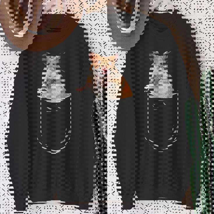 ポケットハムスターシャツ、ポケットに入った面白いハムスター ギフトtシャツ スウェットシャツ 年配の女性への贈り物