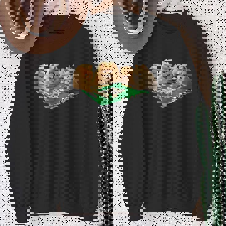 ポメラニアン 犬 麻雀 面白いtシャツ 文字入り メンズ おもしろ 面白い 服 おもしろグッズ ネタ 雀士 スウェットシャツ 年配の女性への贈り物