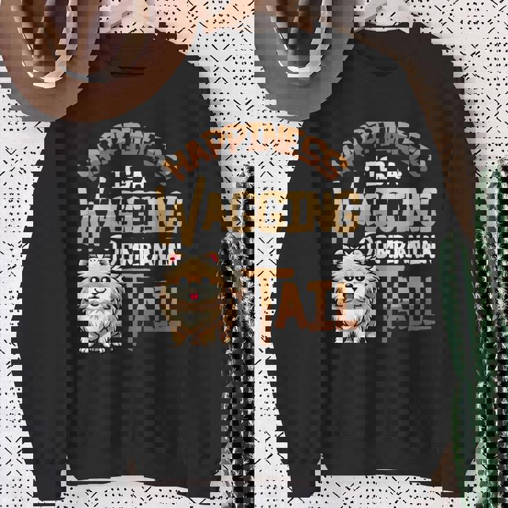 ポメラニアン犬種ポメラニアン 長袖tシャツ スウェットシャツ 年配の女性への贈り物