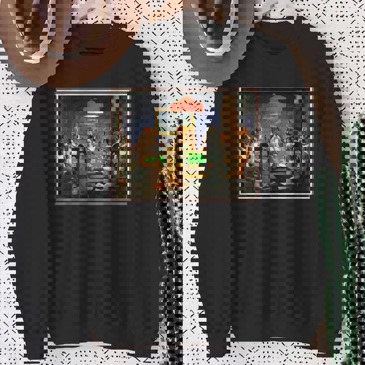 ポーカーをする犬 カード 絵画 スウェットシャツ 年配の女性への贈り物