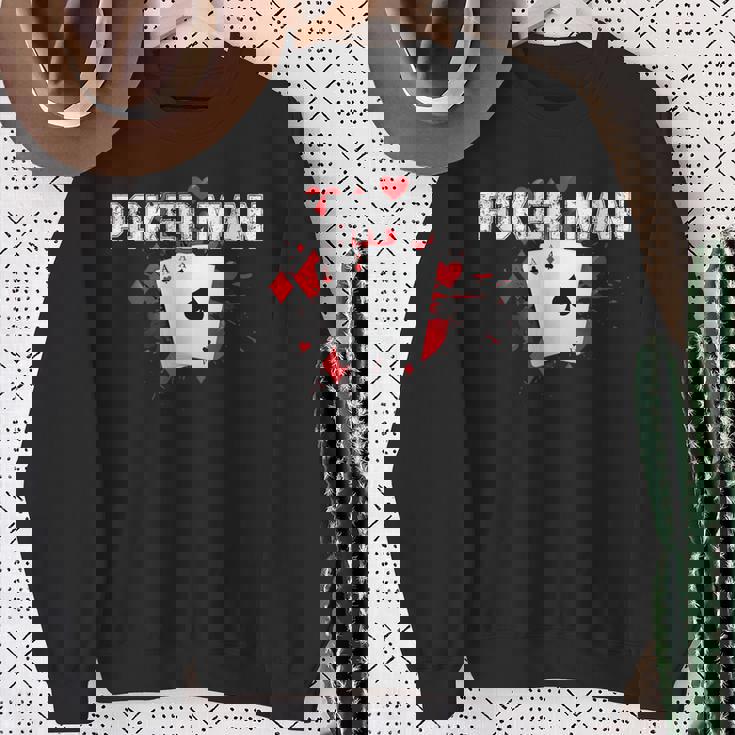 ポーカーマン、ポーカープレイヤー。 スウェットシャツ 年配の女性への贈り物