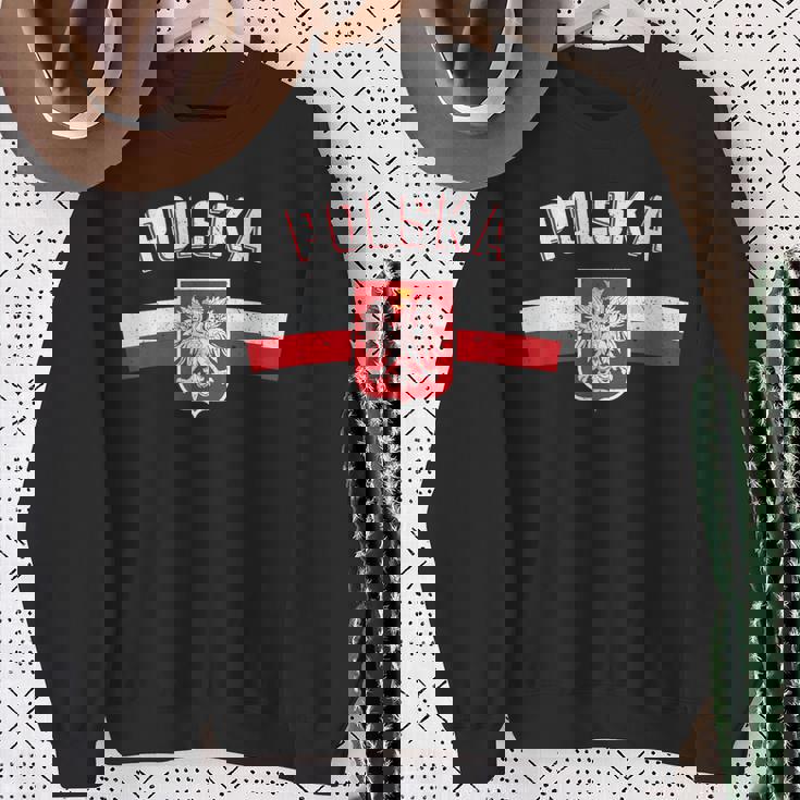 ポーランド 鷲の旗 ポーランドのためのレトロ スウェットシャツ 年配の女性への贈り物