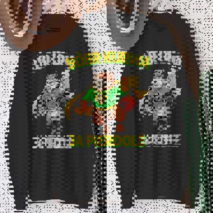 ポーランド製bober Meme Bóbr Bober Kurwa ポーランドビール はいpierdole スウェットシャツ 年配の女性への贈り物