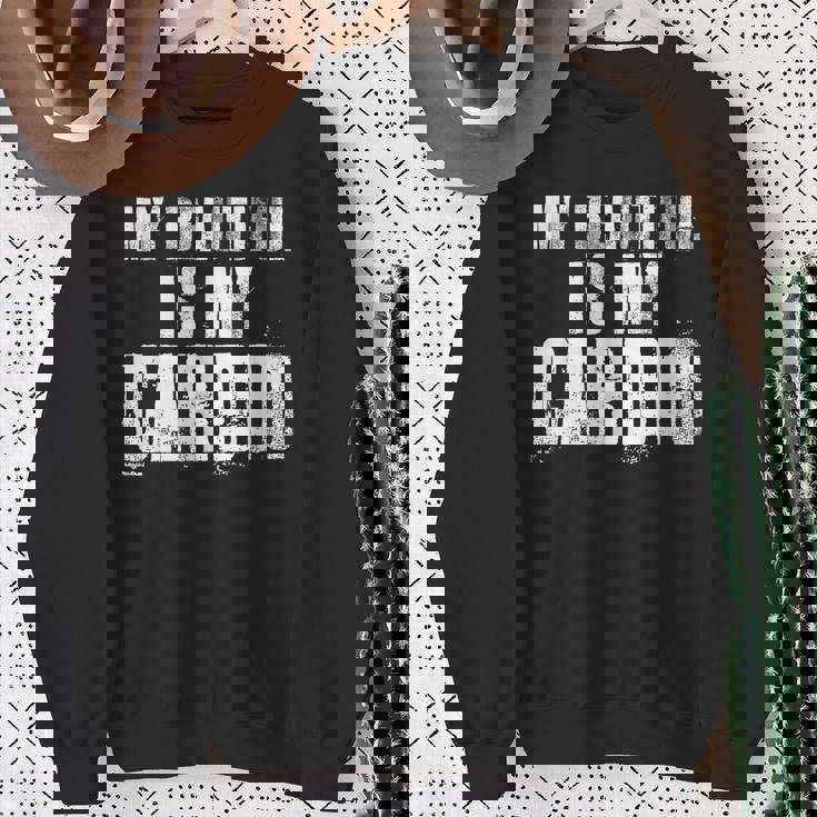 マイ・ビューティフル・イズ・マイ・カーディオ・ファニー・ハズ・ボーイフレンド スウェットシャツ 年配の女性への贈り物