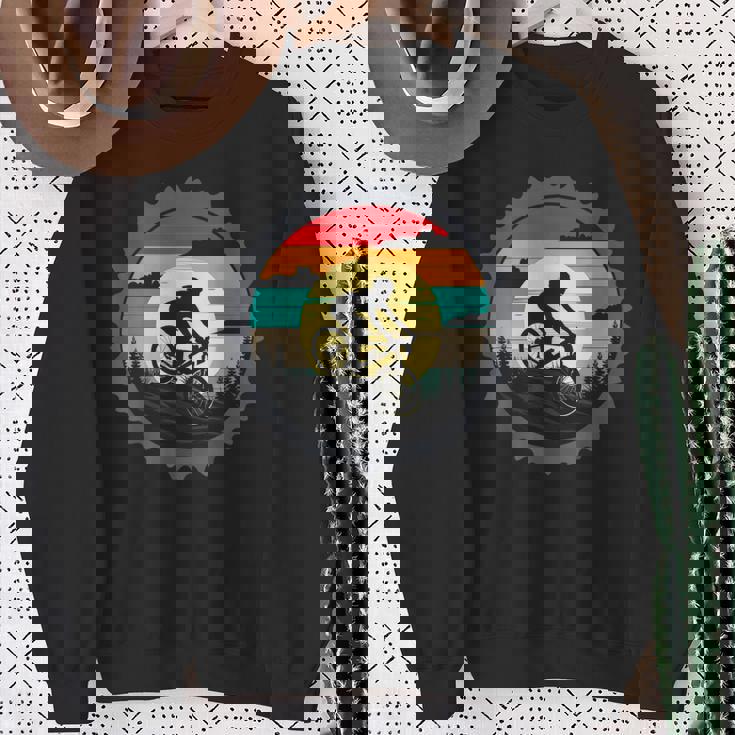 マウンテンバイク サイクリング レトロ ヴィンテージ Mtb 自転車ライダー スウェットシャツ 年配の女性への贈り物