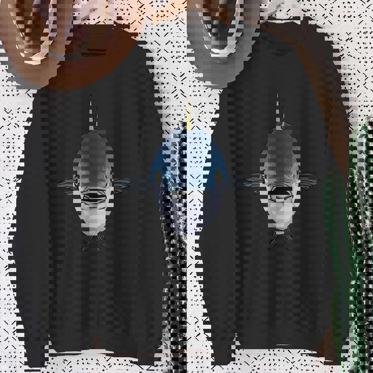 マグロフィッシュ アニマルヘッド キュートなまぐろ 恋人 レディース メンズ スウェットシャツ 年配の女性への贈り物