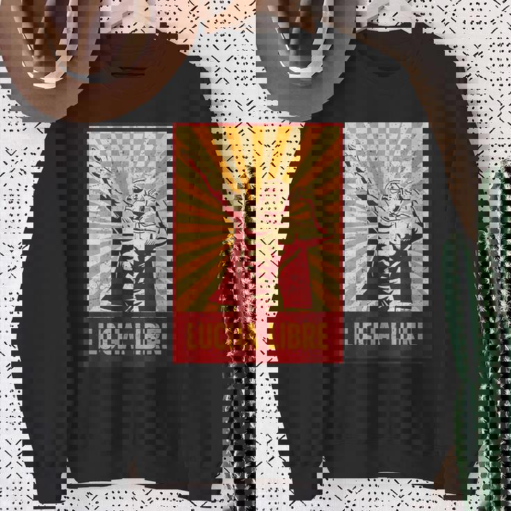 マスク付きレスラー – ルチャリブレ メキシカンレスリング スウェットシャツ 年配の女性への贈り物