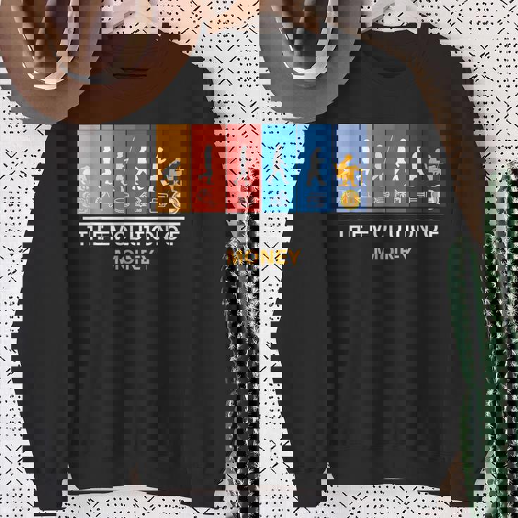 マネーの進化 ビットコイン Btc暗号通貨 スウェットシャツ 年配の女性への贈り物