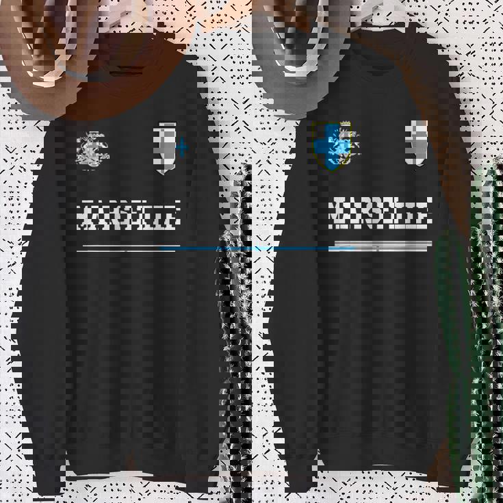 マルセイユ スポーツサッカージャージ フラッグ フットボール スウェットシャツ 年配の女性への贈り物