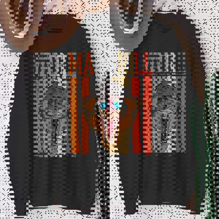 マンドリル 霊長類 マンドリル 動物生物学者 サバンナ動物園 スウェットシャツ 年配の女性への贈り物