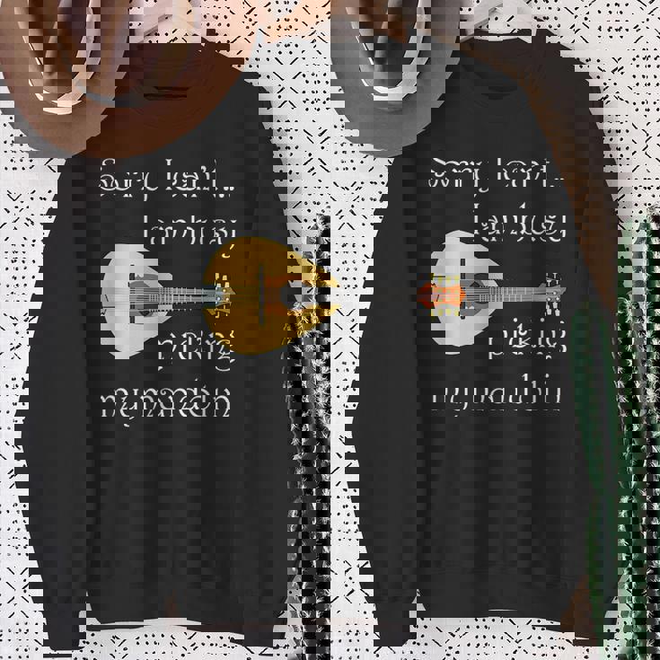 マンドリンピッキング ミュージシャン 音符 フォークミュージック スウェットシャツ 年配の女性への贈り物