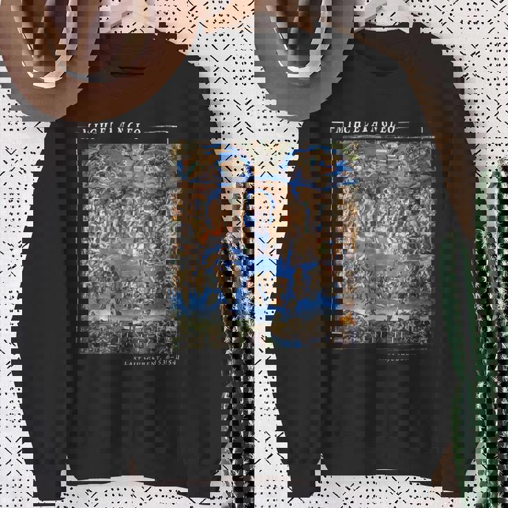 ミケランジェロ 絵画 最後の審判 美術愛好家のために スウェットシャツ 年配の女性への贈り物