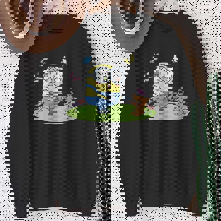 ミニオンズ ボブ&ティム バタフライ ピクニック 前後 スウェットシャツ 年配の女性への贈り物