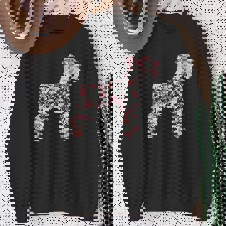 ミニシュナウザー犬好き スウェットシャツ 年配の女性への贈り物