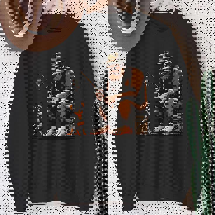 ミニチュア ピンシャー ビッグフット サスカッチ 犬 面白い 釣り スウェットシャツ 年配の女性への贈り物