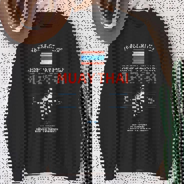 ムエタイ戦闘機 タイ国旗 ムエタイ スウェットシャツ 年配の女性への贈り物