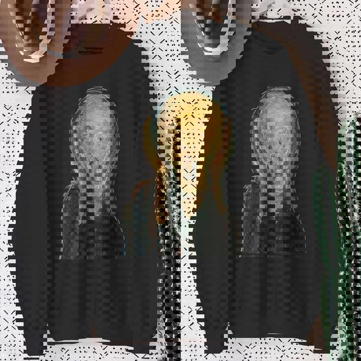 ムンクの叫び《切り抜き》【世界の名画】エドヴァルド・ムンク Munch 美術館アート スウェットシャツ 年配の女性への贈り物