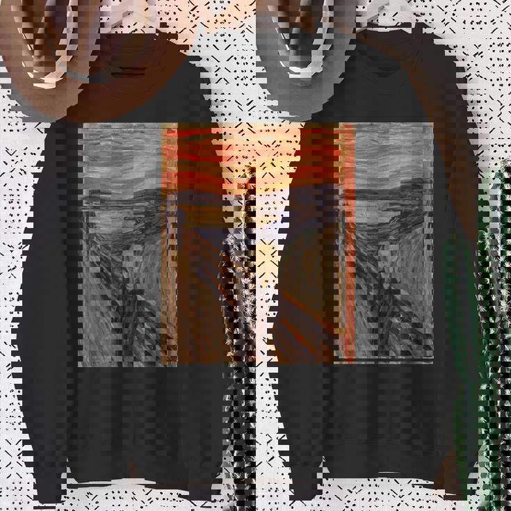 ムンクの叫び【世界の名画】エドヴァルド・ムンク Edvard Munch 美術館アート スウェットシャツ 年配の女性への贈り物