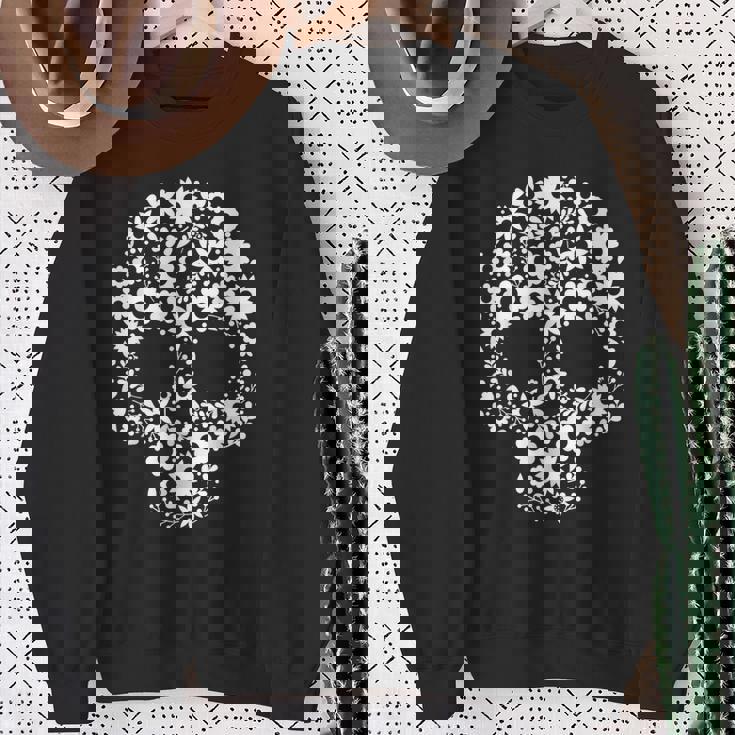 メキシコ人のための死者の日デザインのシュガースカルカラベラ スウェットシャツ 年配の女性への贈り物